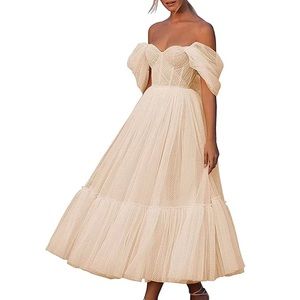 Off white off the shoulder dress